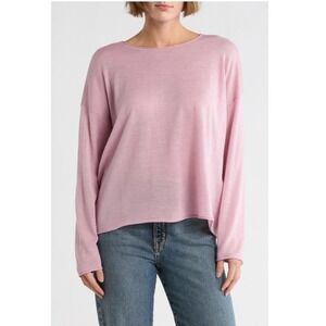 Eileen Fisher Crew Neck Sweater Icy Plum Large New With Tags